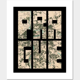 Prague, Czech Republic City Map Typography - Vintage Posters and Art